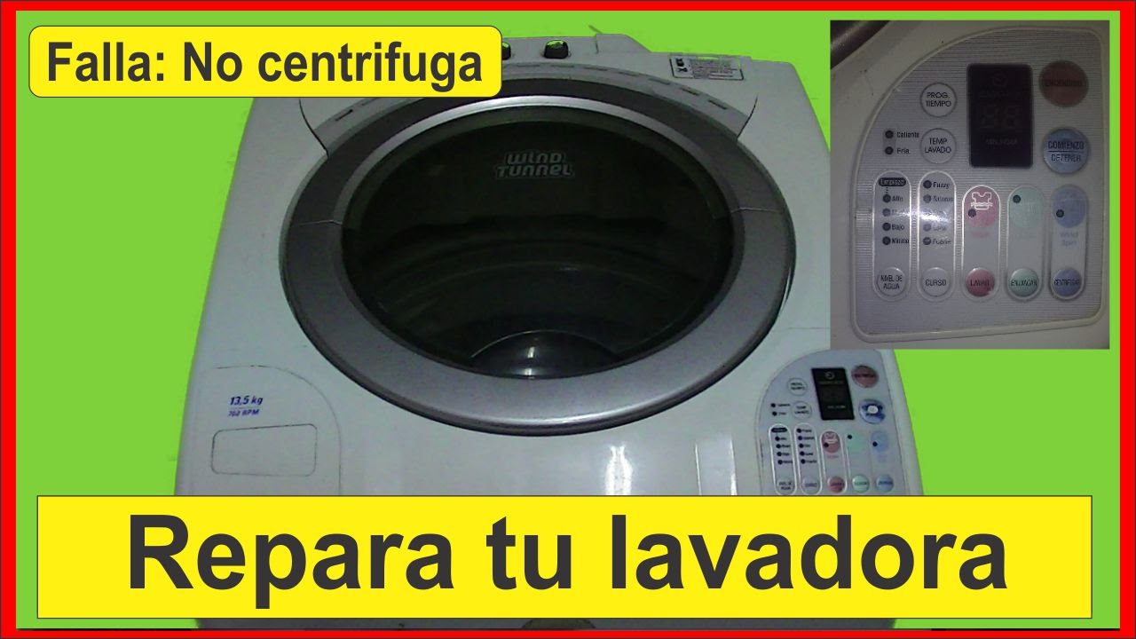 Reparación lavarropas falla el centrifugado     Spin washing machine repair fails