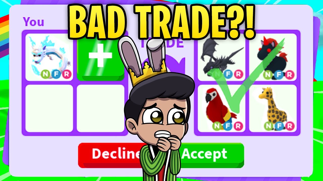 I TRADED my NEON FROST FURY for this.....(adopt me winter trades)