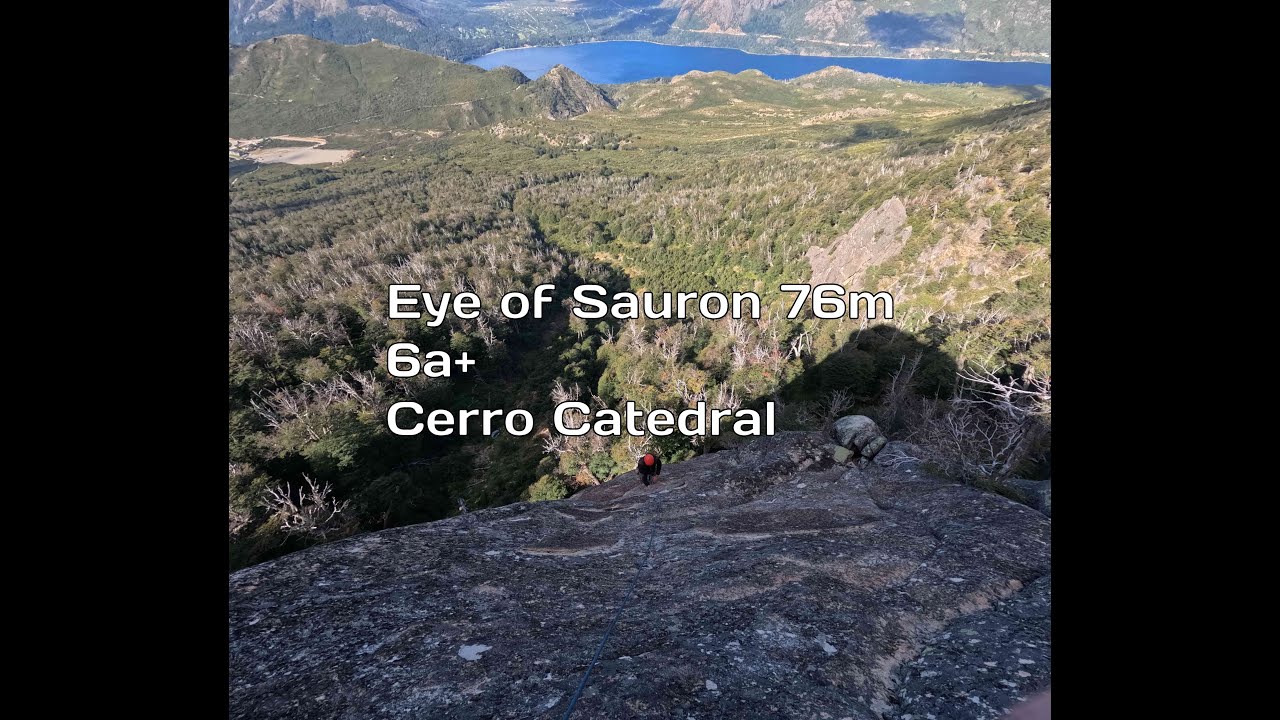 Escalada multilargo via Eye of Sauron 6a+  76m. Mirkwood, Cerro Catedral, San Carlos de Bariloche.
