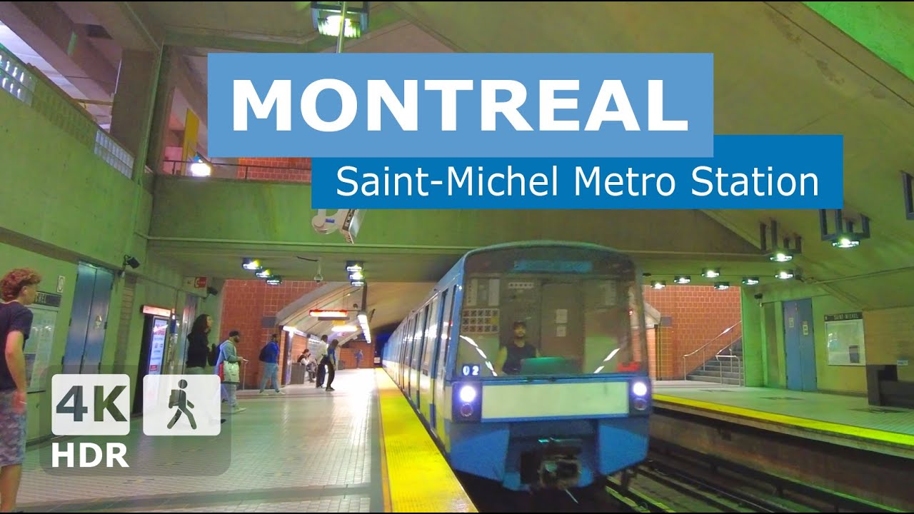 [ 4K ] Saint-Michel Metro Station Walking Tour | 🔵 Blue Line | Montreal 2025 🇨🇦