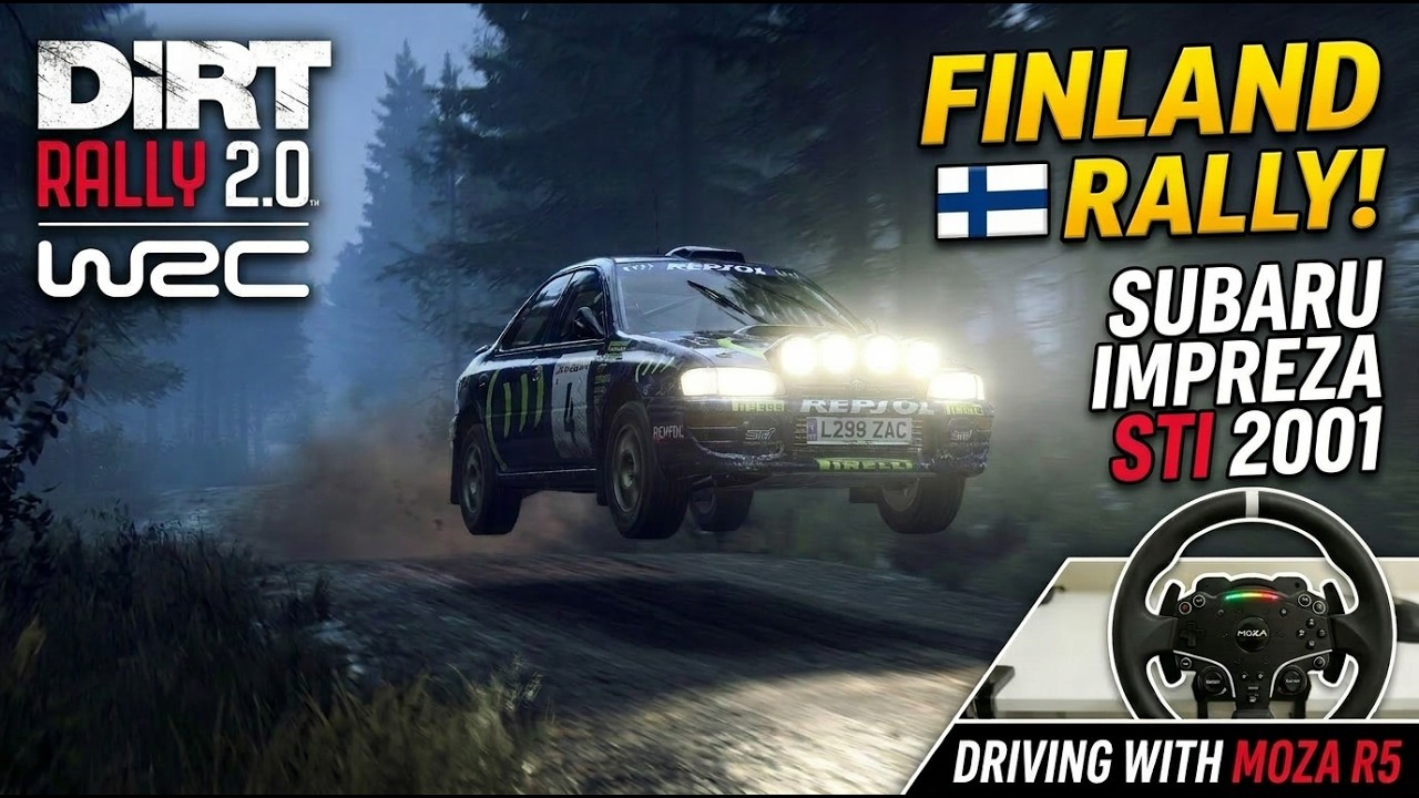 Subaru Impreza 2001 WRC | Kailajärvi Finland | DiRT Rally 2.0 Gameplay (Moza R5 Steering Wheel)