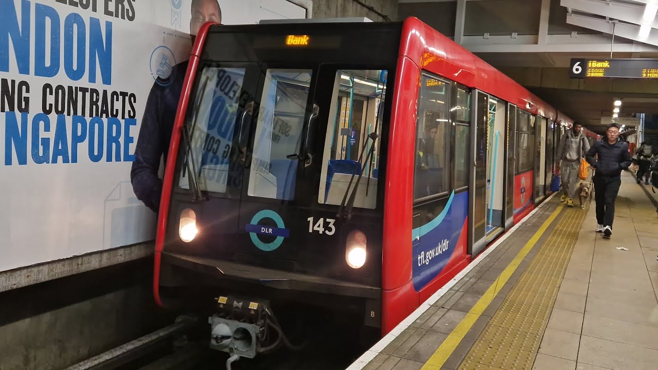 Full Journey On The DLR (143B B07 Stock) From Lewisham To Bank