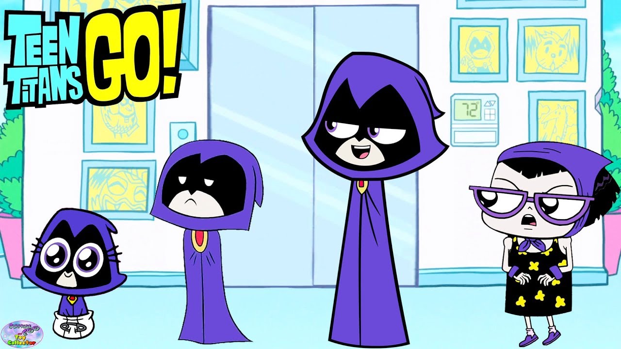 Teen Titans Go Transforms Baby Raven Starfire Growing Up Surprise Egg and Toy Collector SETC