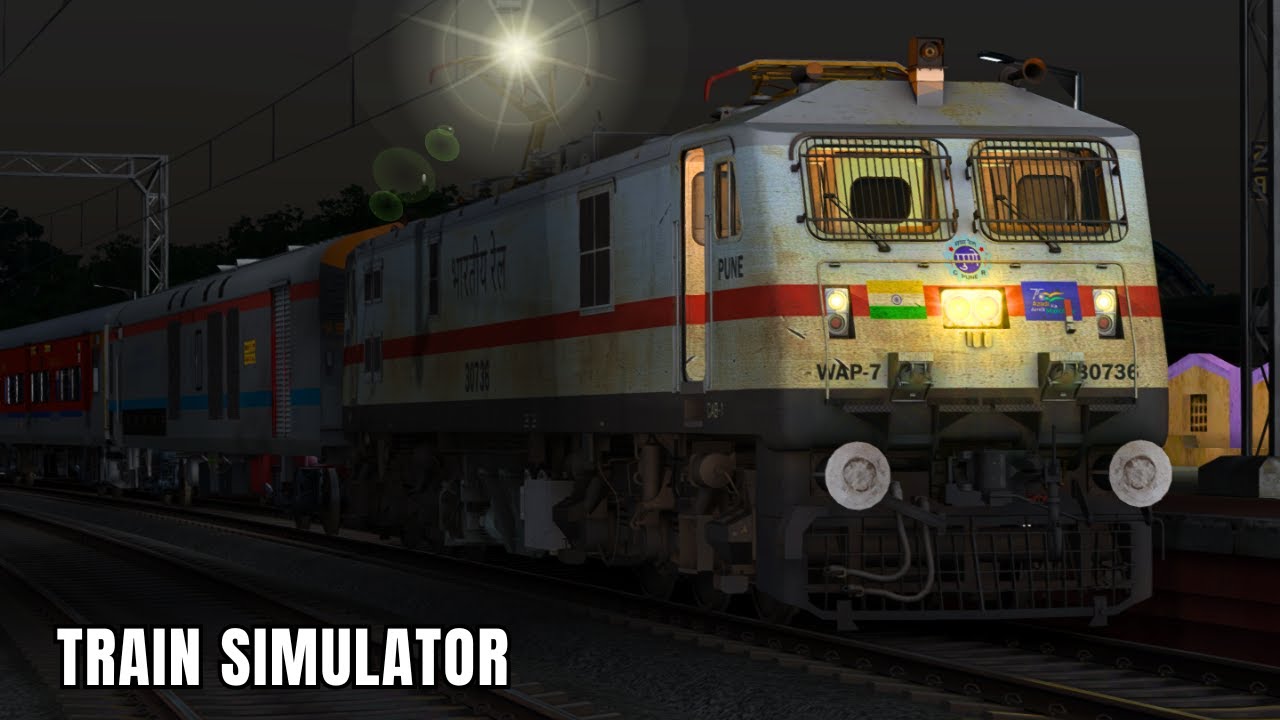Indian Railways Train Simulator Pc Gameplay || Full Night Journey With Heavy Traffic