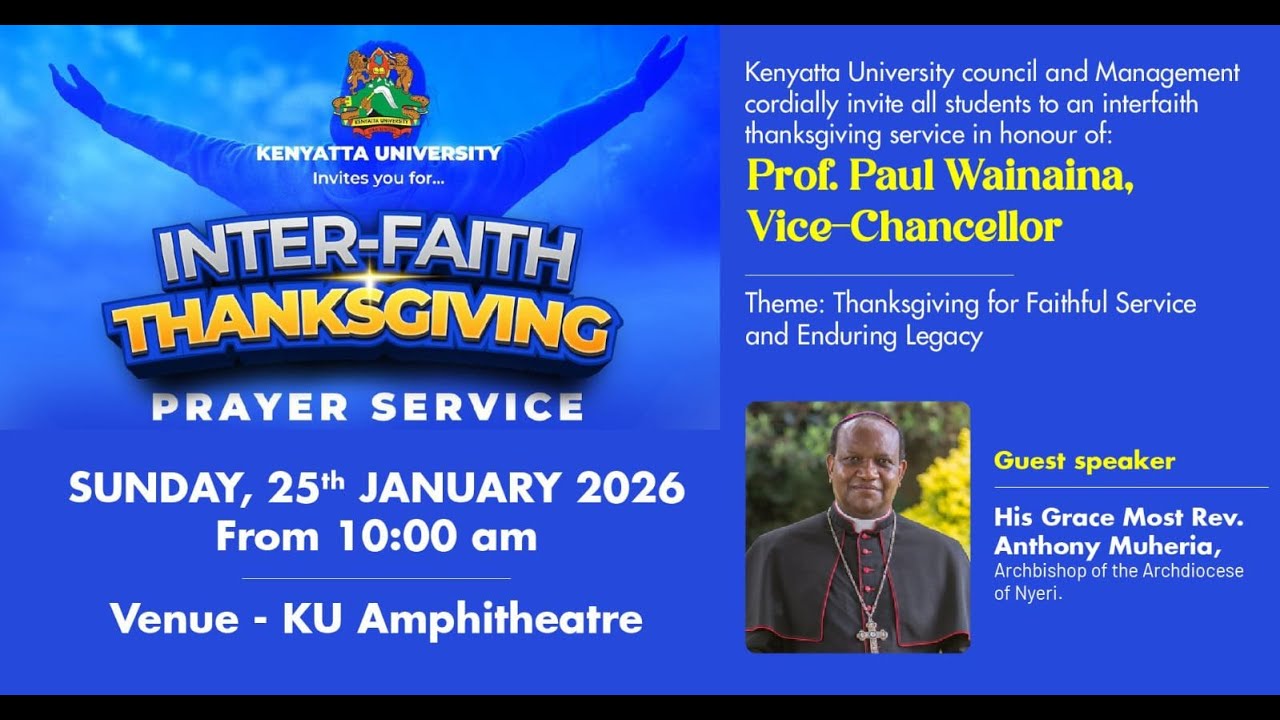 Inter-Faith Thanksgiving Prayer Service |Theme:Thanksgiving for faithful service and enduring legacy