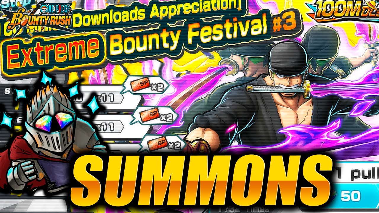 Summons en el BANNER de Zoro Onigashima EX +2000 GEMAS | One Piece Bounty Rush (OPBR)