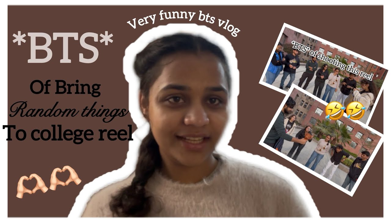 “BTS” Of Bring Random Things to college, reel || Aarvi Official ||