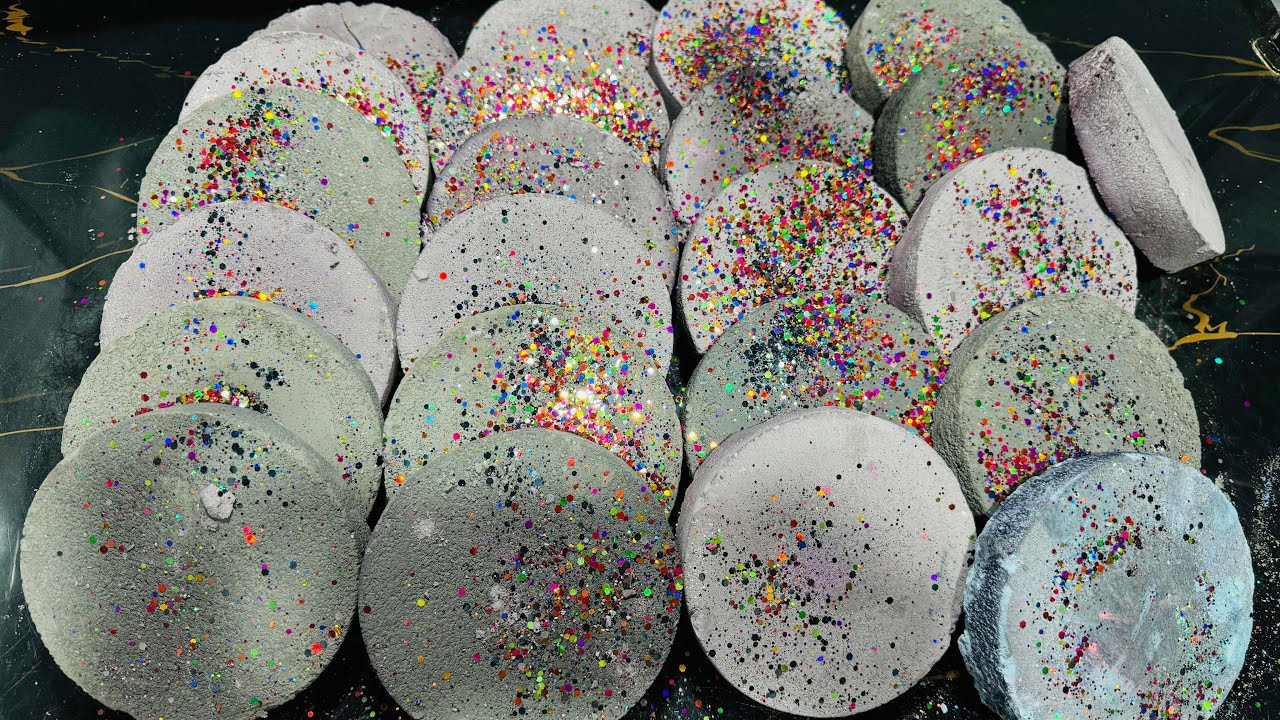 Gray Round Shape Chalk ASMR Crush | Oddly Satisfying ASMR 