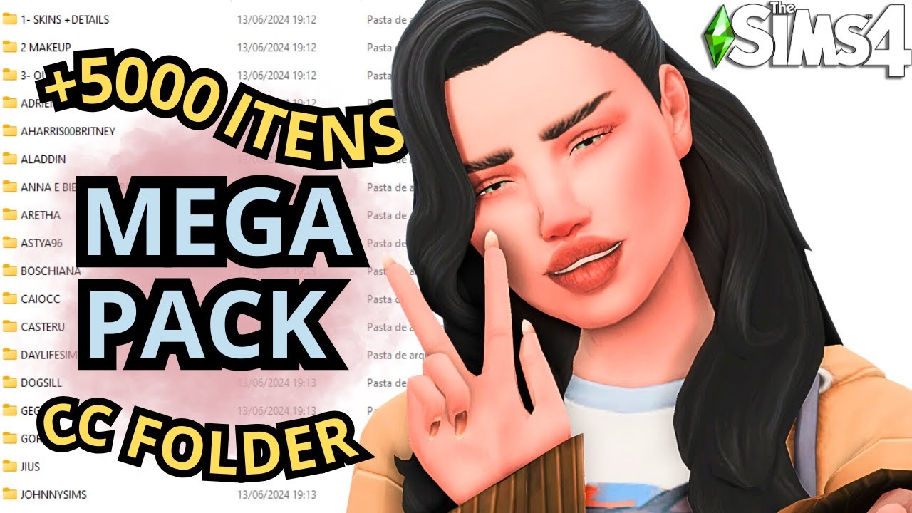 🟡 MEGA PACK CONTE&Uacute;DO PERSONALIZADO ~minha pasta mods~ Itens para melhorar seu jogo | The Sims 4