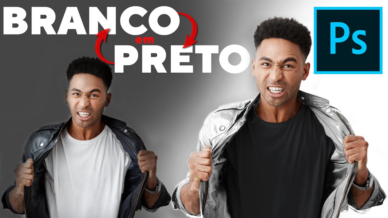 Como Mudar as Cores Branco na cor Preto e Vice e Versa no Photoshop - Tutorial Fácil