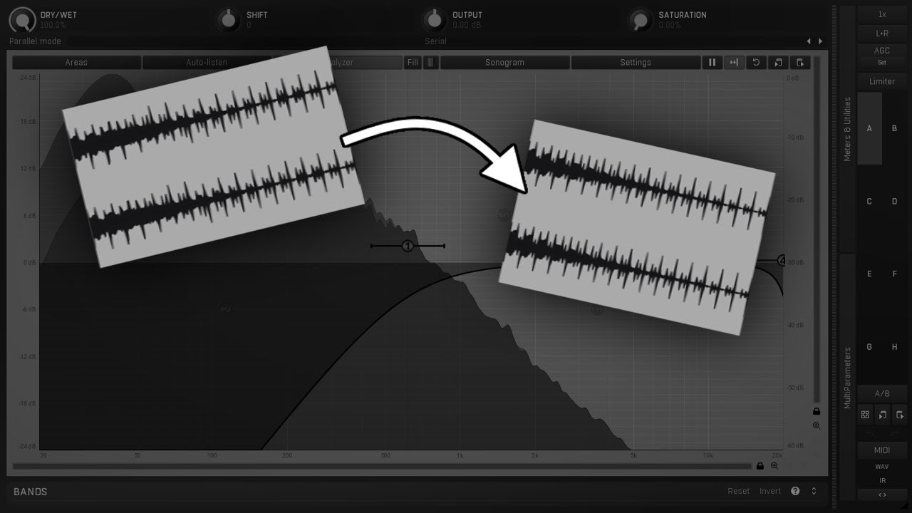 How to make filter transitions on Kick & Bass without phase artifacts