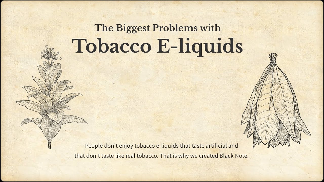 Black Note: The World's Most Trusted Tobacco Vaping Liquid On The Planet