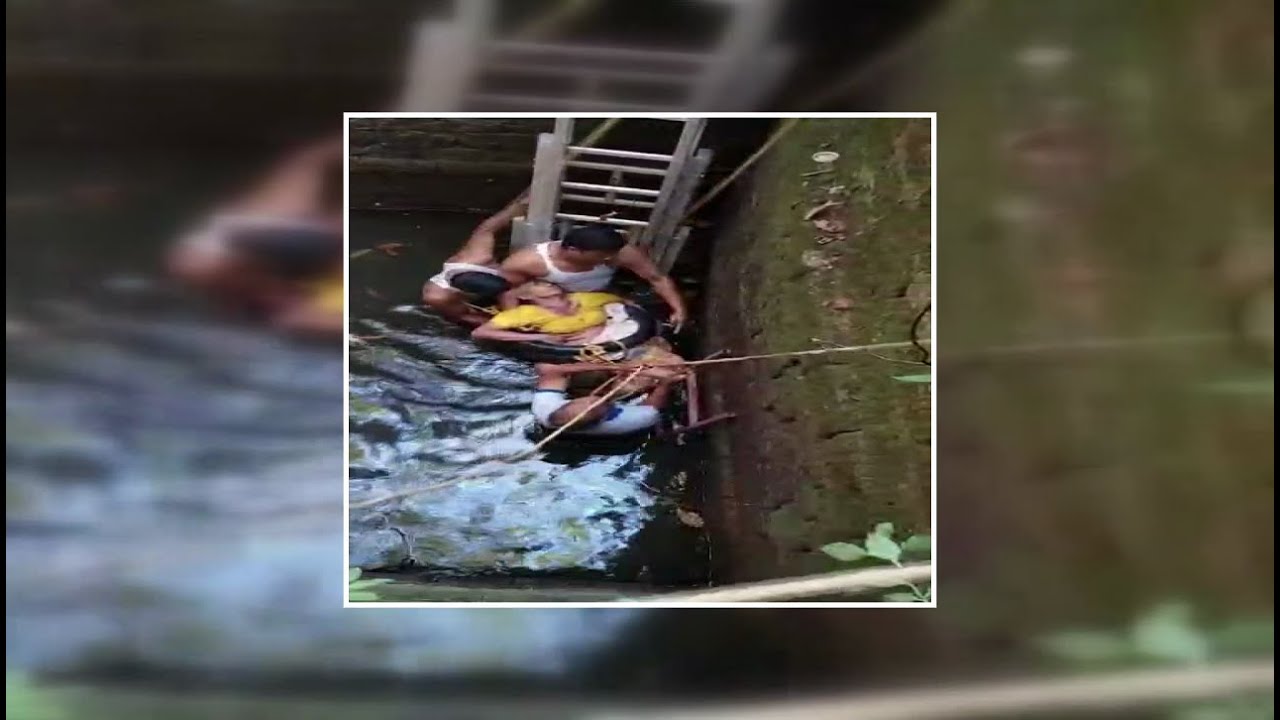 Shocking | Woman falls into well; Amazing rescue operation by fire personnel's along with locals