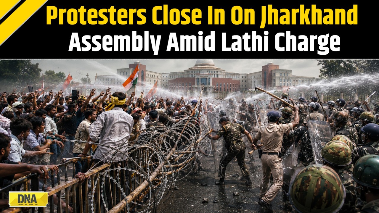 Jharkhand Protest: Students Close In On Jharkhand Assembly Despite Of Lathi Charge, Tear Gas Used