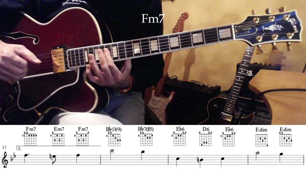 SOMEDAY MY PRINCE WILL COME - Jazz Guitar version - chord diagrams