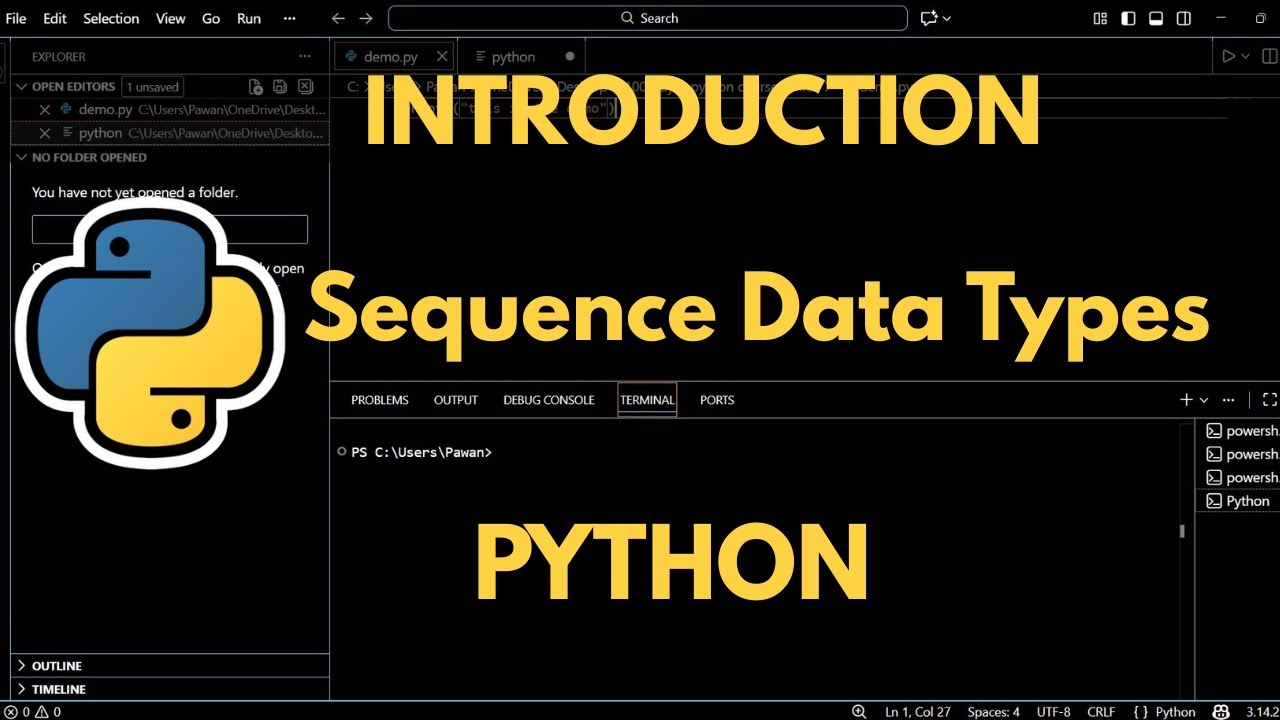 INTRODUCTION TO SEQUENCE DATA TYPES IN PYTHON || HINDI ||