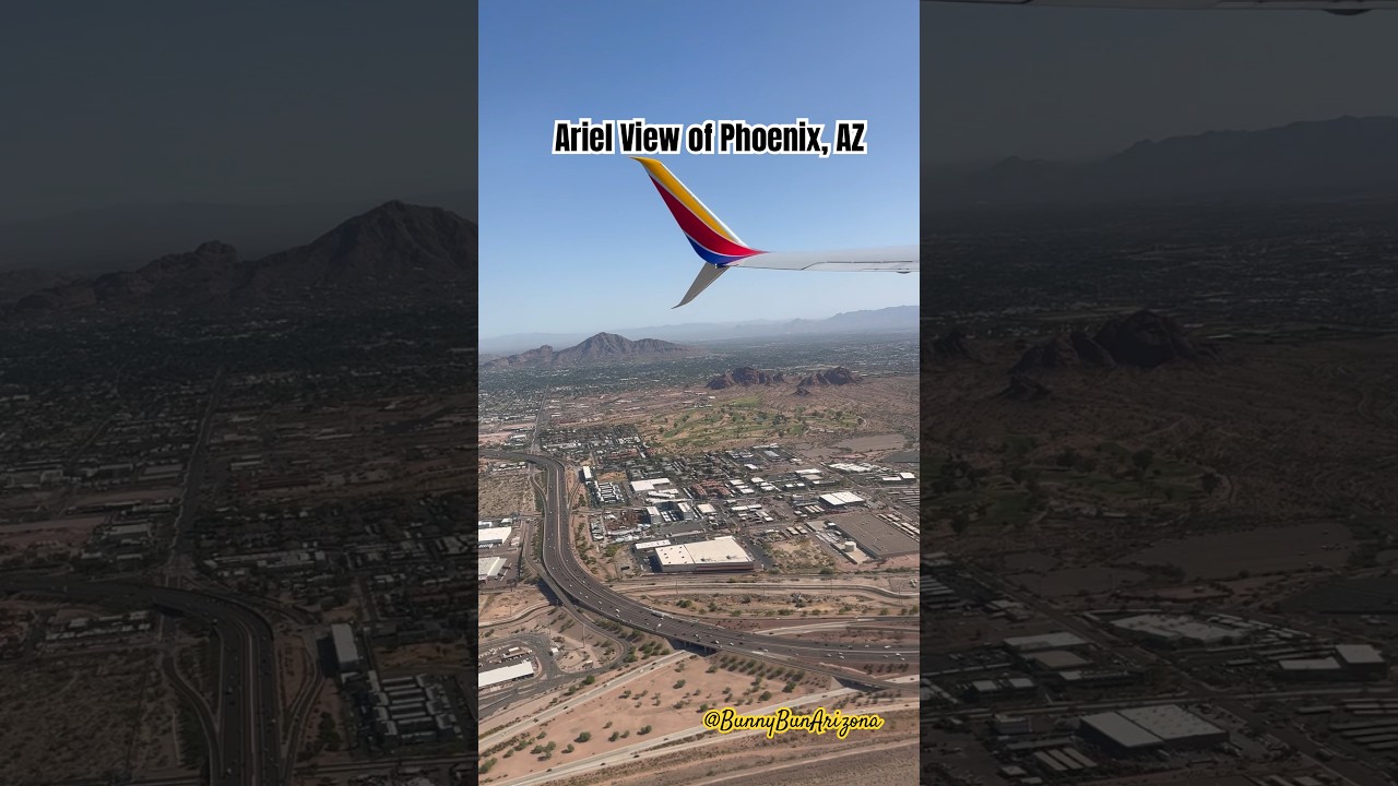Ariel View of Phoenix, AZ #shortvideo #airplane #arielview #phoenix #airport #fyp
