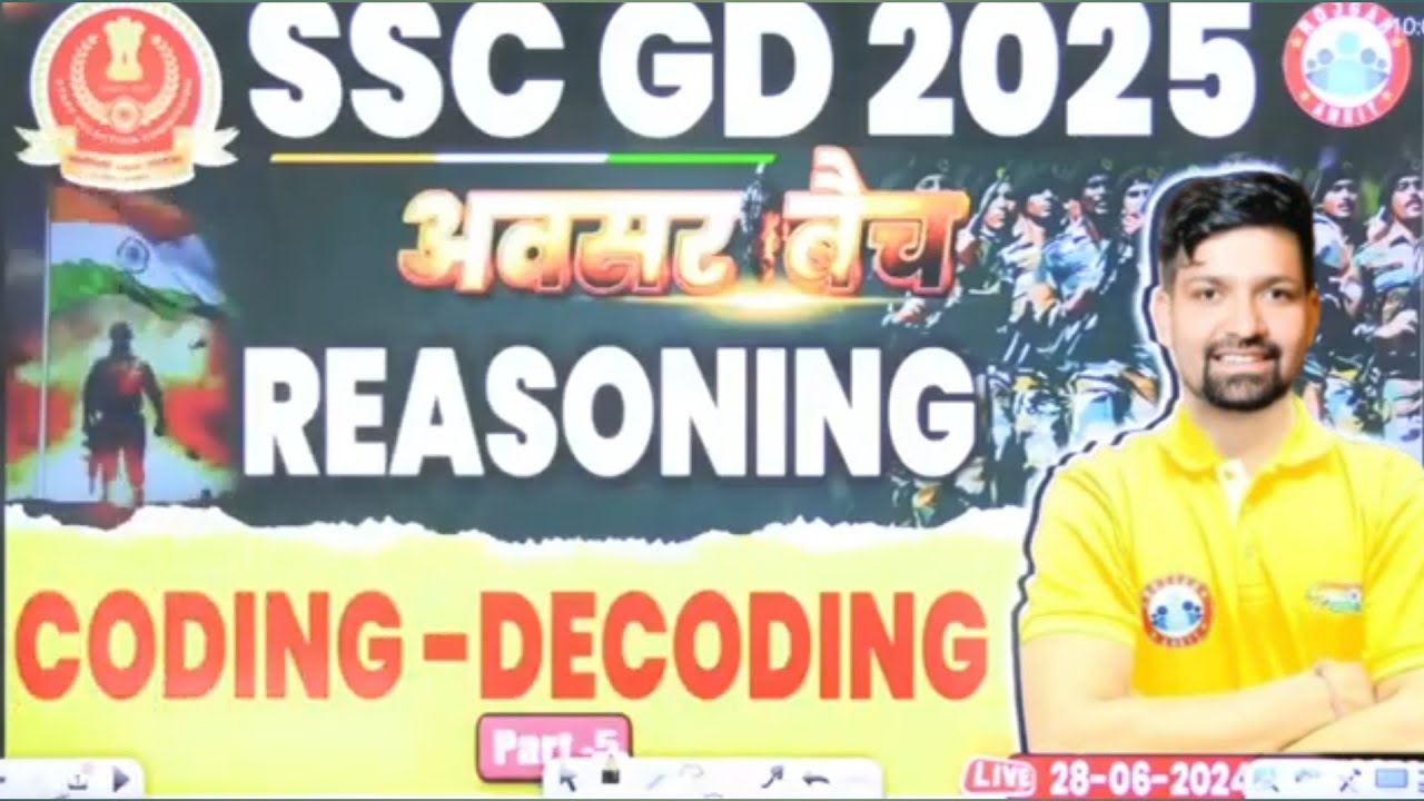 Avasar Batch SSC GD || Coding Decoding by Sandeep Sir || Reasoning Class -06 || By Pariksha Concept