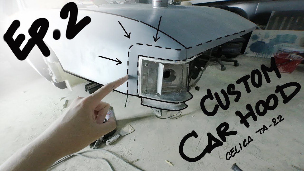 Custom car hood for Celica ta22 (ฉาบและจับสัดไฟมุมฝากระโปรงรถ) Ep:2
