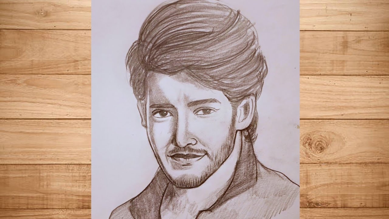 Mahesh Babu easy drawing tutorial, How To Draw Actor Mahesh Babu Portrait , Pencil Sketch