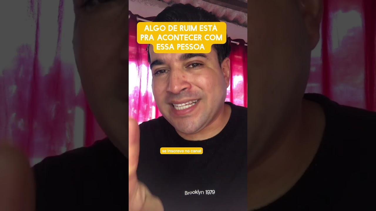 Algo de ruim está pra acontecer com essa pessoa 