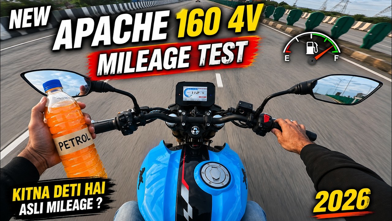 New Apache 160 4V Mileage Test ⛽ | Apache 160 4V high speed mileage test N 160 se better ?#n160