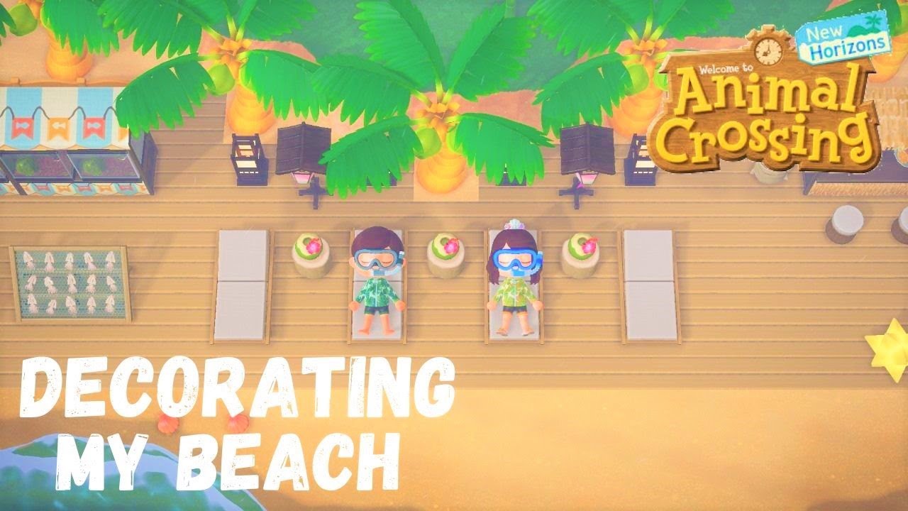 Decorating my Beach Timelapse - Animal Crossing New Horizons