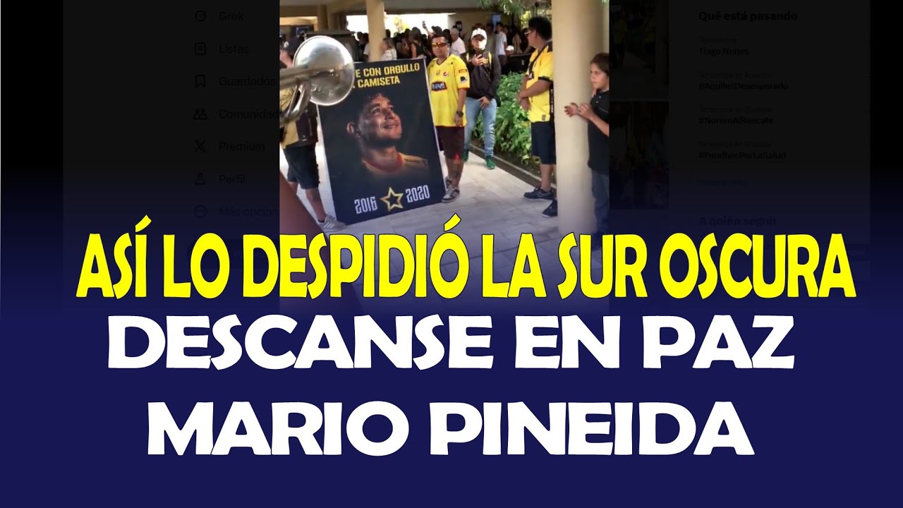 ASÍ DESPIDIÓ LA SUR OSCURA AL PITBULL MARIO PINEIDA DEL BARCELONA DE GUAYAQUIL EN SU ÚLTIMO ADIÓS