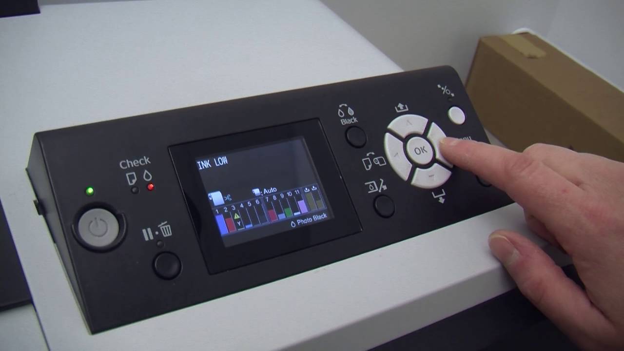 Epson 9900 Nozzle Check and Cleaning