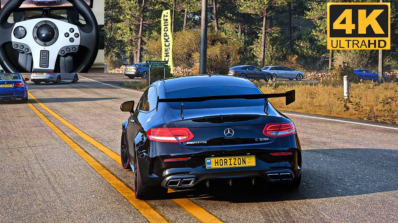 Mercedes amg C63 S Coupe VS Super Salon cars - Forza Horizon 5 | Steering Wheel