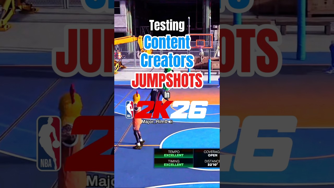 Testing Content Creators JUMPSHOTS in NBA 2K26 @Kozwrld #shorts #NBA2K26 #NBA2K #SlaywithSteez