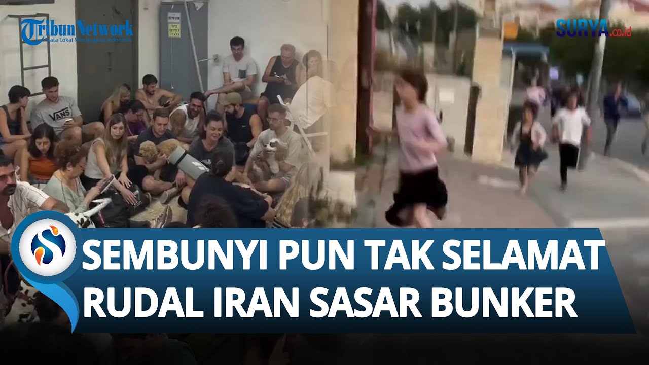 BERSEMBUNYI PUN TAK SELAMAT! Hulu Ledak Iran Bobol Bunker Israel, Warga PANIK Ketakutan