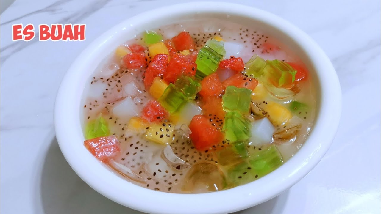 Resep Es Buah Segar Praktis & Mudah || Es buah Nata de Coco