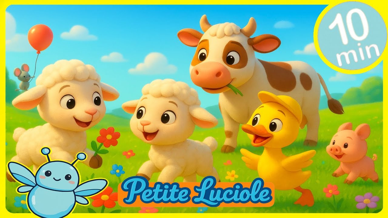 L’Aventure Colorée du Petit Mouton 🐑🌸 + Chansons de Fleurs pour Enfants | Petite Luciole