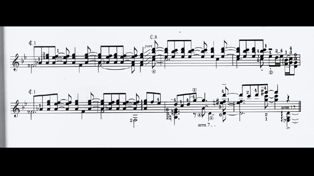 Ryuichi Sakamoto - Merry Christmas Mr. Lawrence for Guitar (Arr. Hirokazu Sato) - Score video