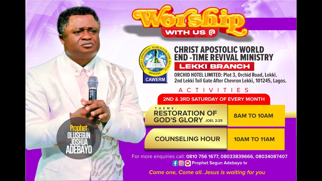 RESTORATION OF GODS GLORY (14/03/2026)