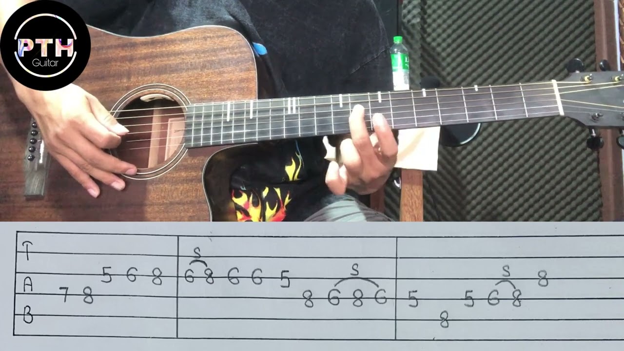မမြင့် guitar solo tutorial by@pthguitar