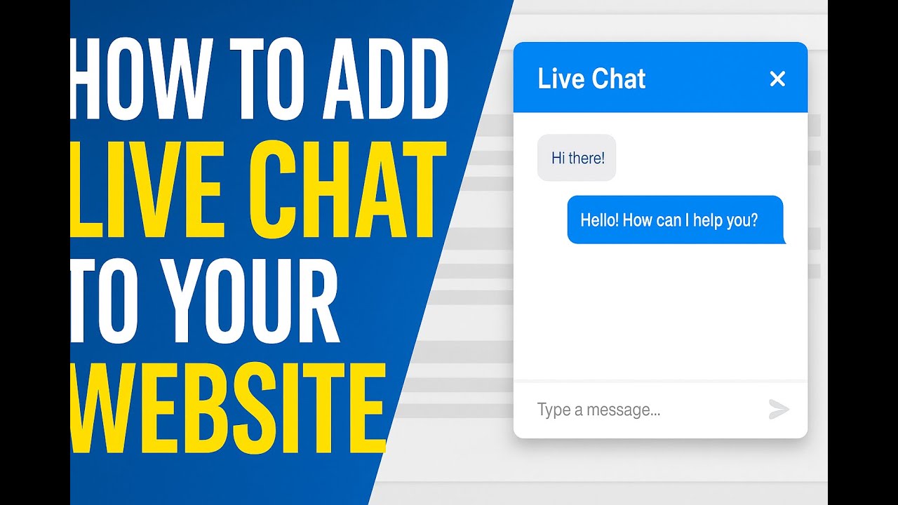 How to Add Live Chat to Your Website | Customer Care Support