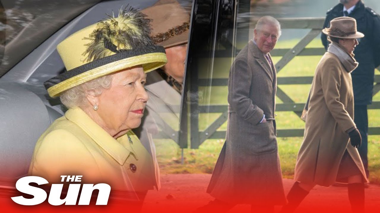Queen Elizabeth and Prince Charles attend church in Sandringham