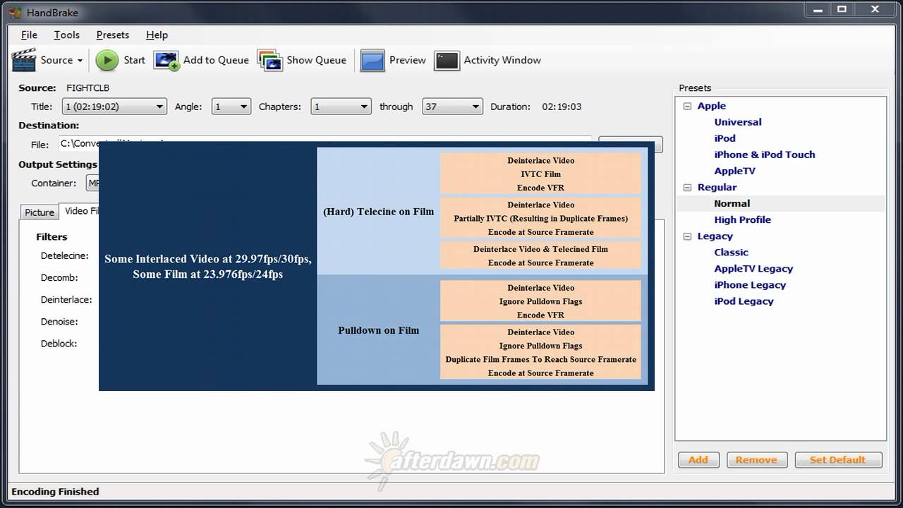 AfterDawn Handbrake Guide Part 6 - A brief overview of deinterlacing