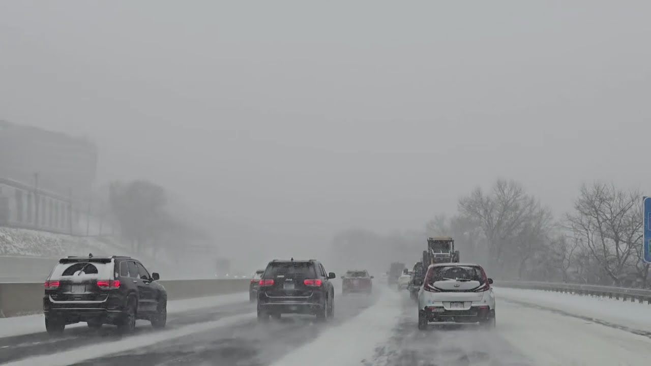 Snowstorm Highway | Relaxing Winter White Noise Ambience
