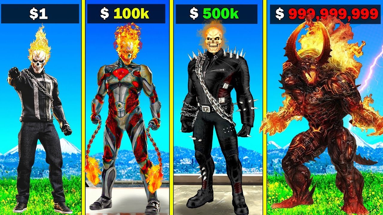 GTA 5 : Franklin Buy $1 GHOST RIDER Suit into $1,000,000,000 GOD GHOST RIDER in GTA 5!