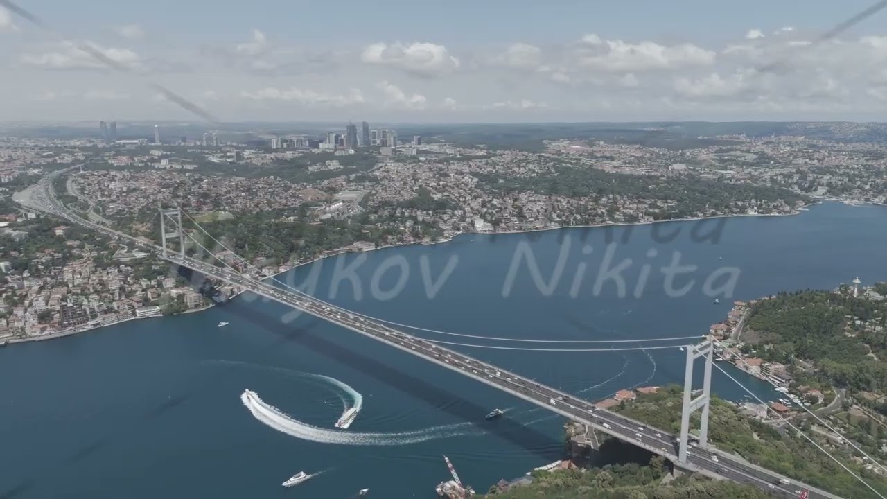 D-Log M. Istanbul, Turkey. Fatih Sultan Mehmet Bridge is a suspension bridge across the Bosphorus...