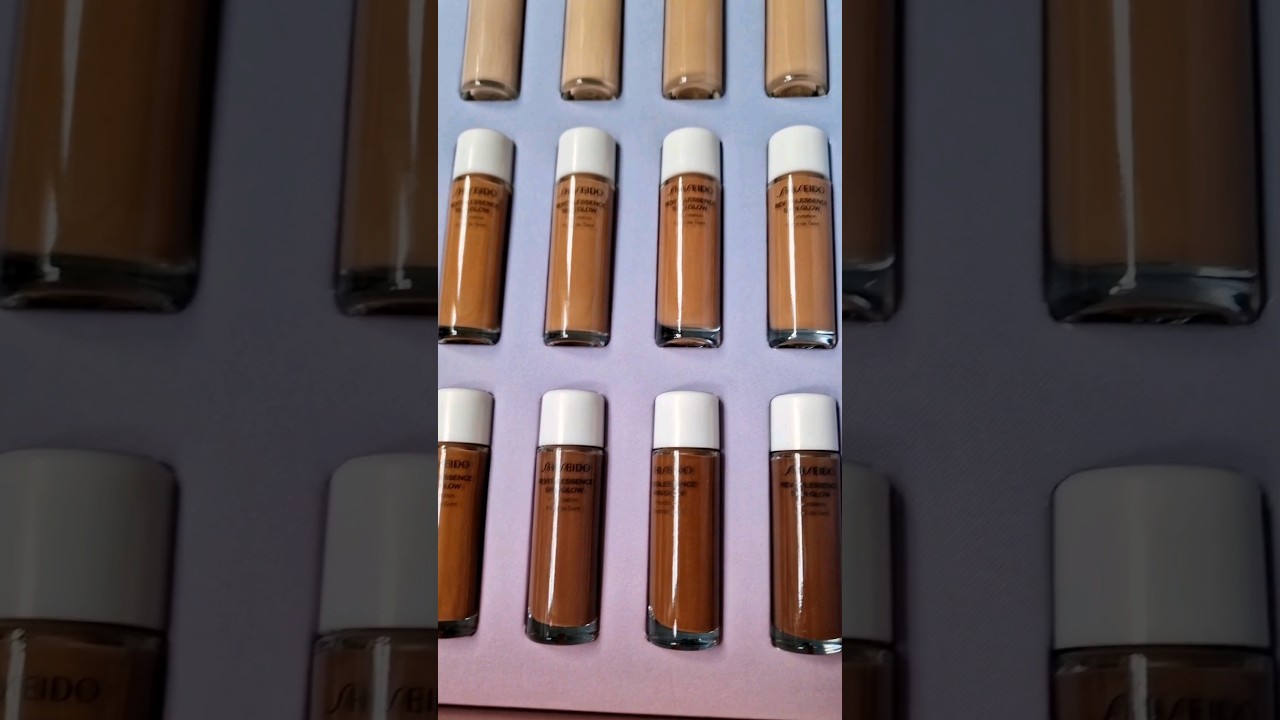 Shiseido Revitalessence Glow Foundation Swatches!