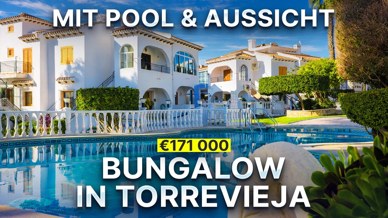 Immobilie in Spanien: Top-Bungalow in Torrevieja mit Salzsee-Blick & Pool