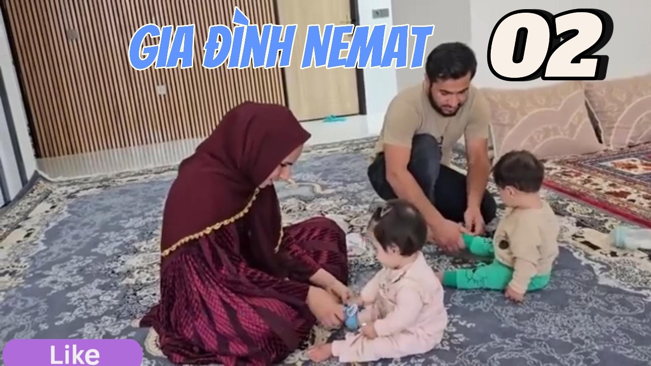Gia Đình Nemat | Fatima Trổ Tài Nấu Gà Hầm Cực Ngon Cho Thợ, Nemat Dạy Con 1 Tuổi Tập Vẽ Tranh