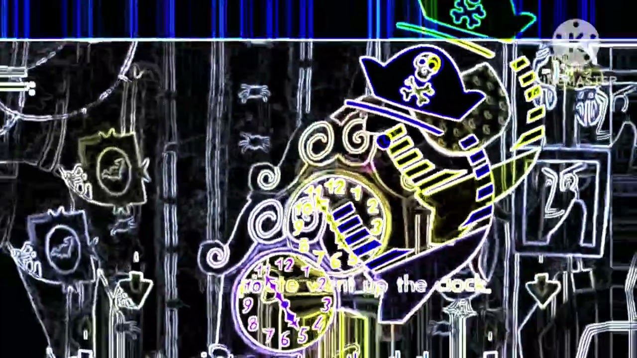 HICKORY DICKORY DOCK THE SPIRATE WENT UP THE CLOCK + NEON EFFECTS 