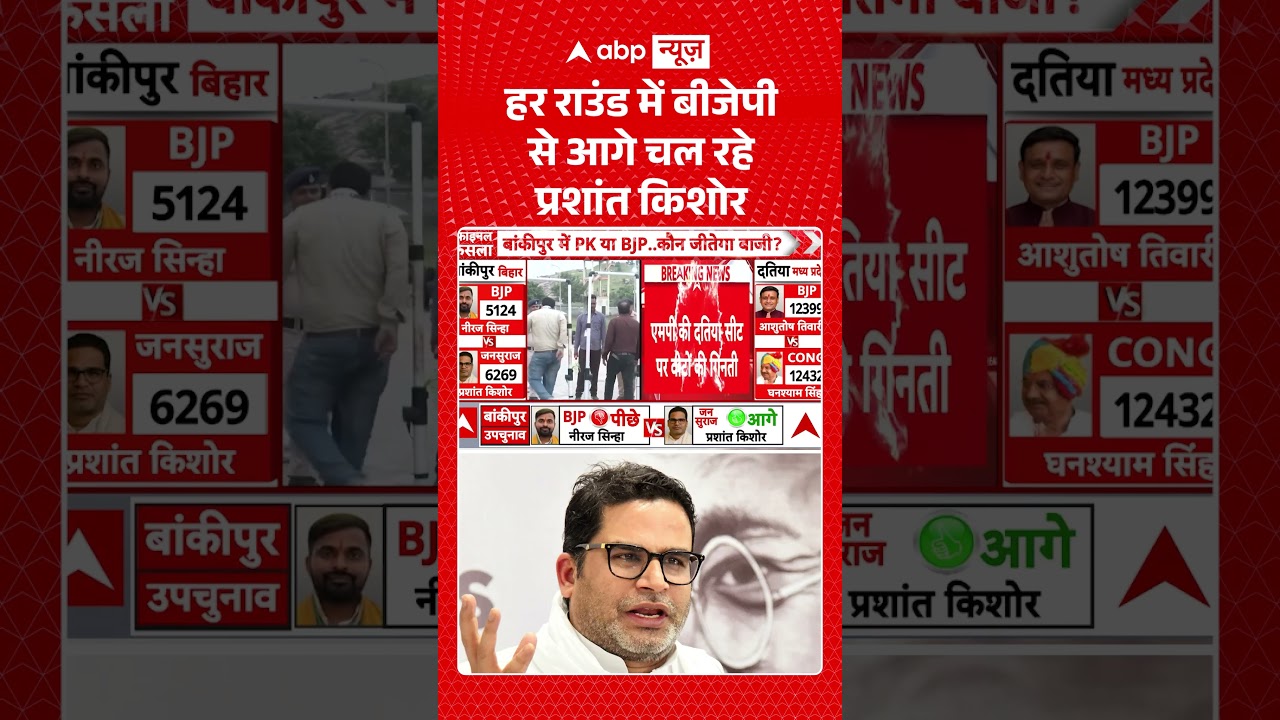 Bankipur By Election Result  : हर राउंड में बीजेपी से आगे चल रहे प्रशांत किशोर |  #biharpolitics