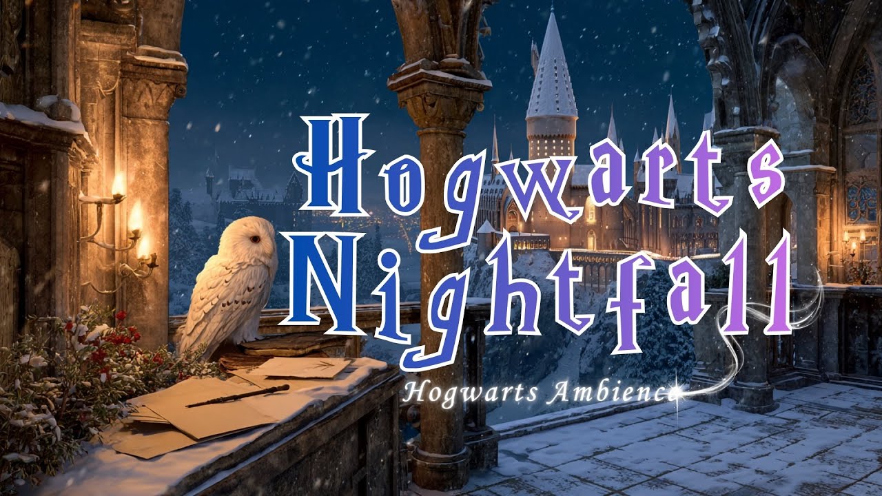 Hogwarts Nightfall Ambience 🌑 Harry Potter Ambience & ASMR