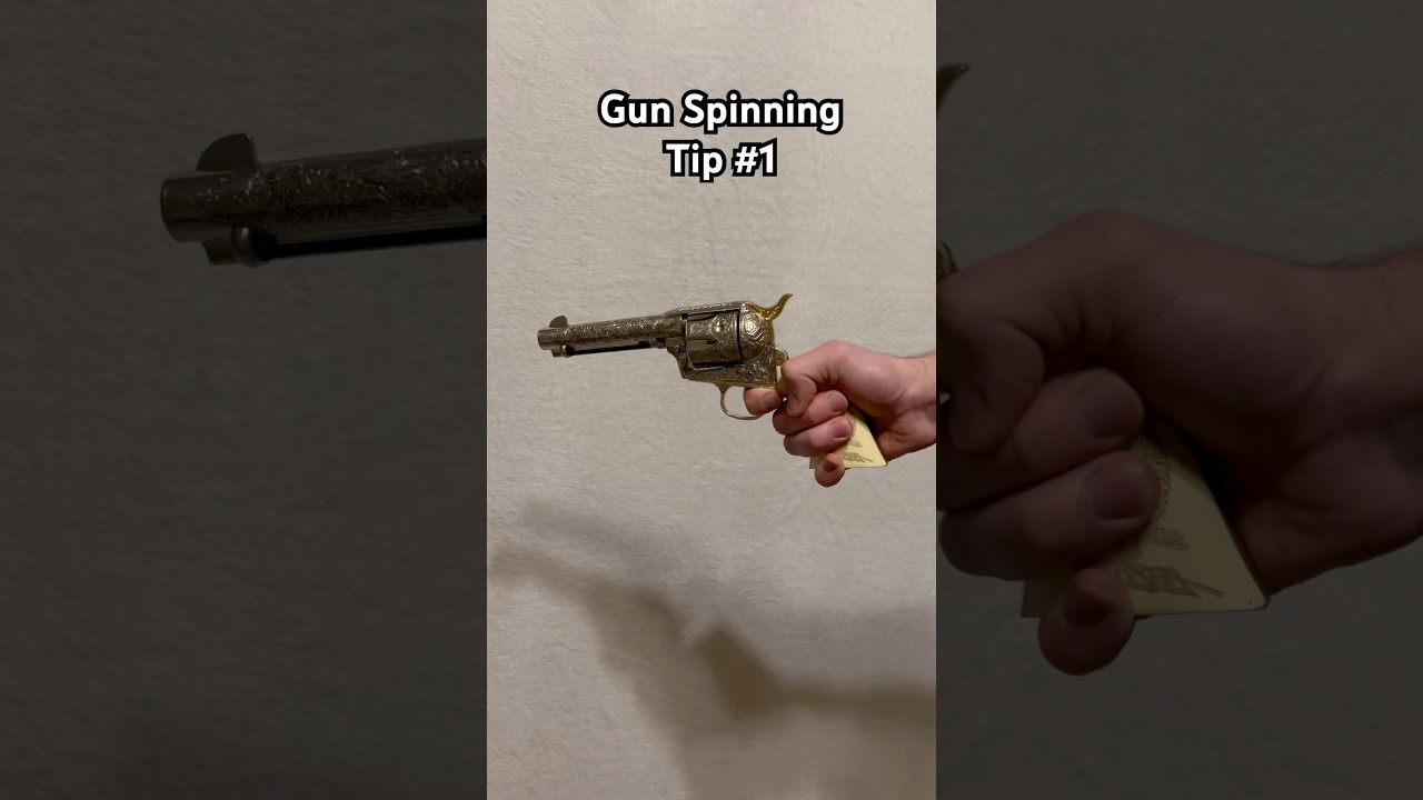 Gun spinning tip. Single action revolver tricks